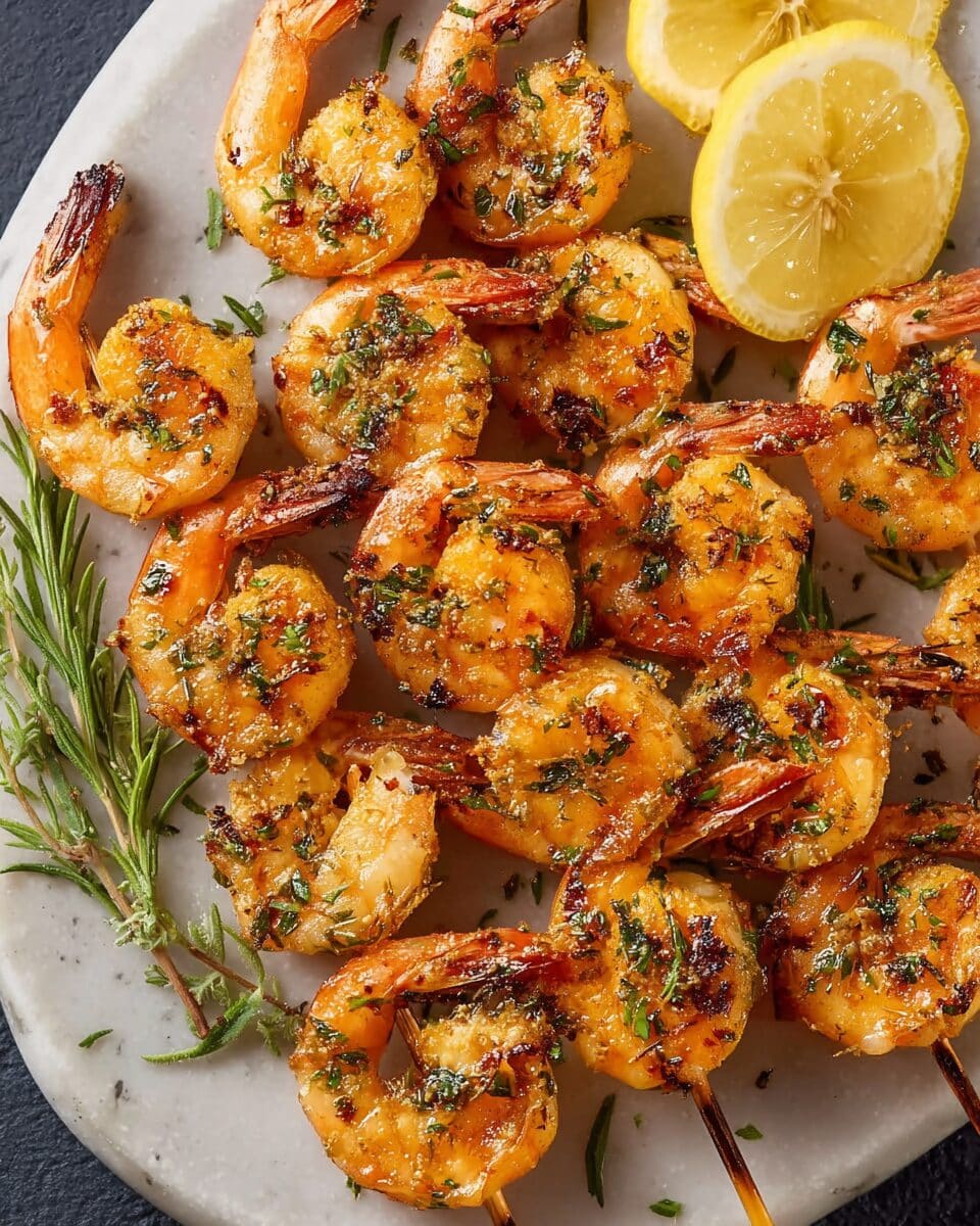 Grilled Lemon-Herb Shrimp Skewers