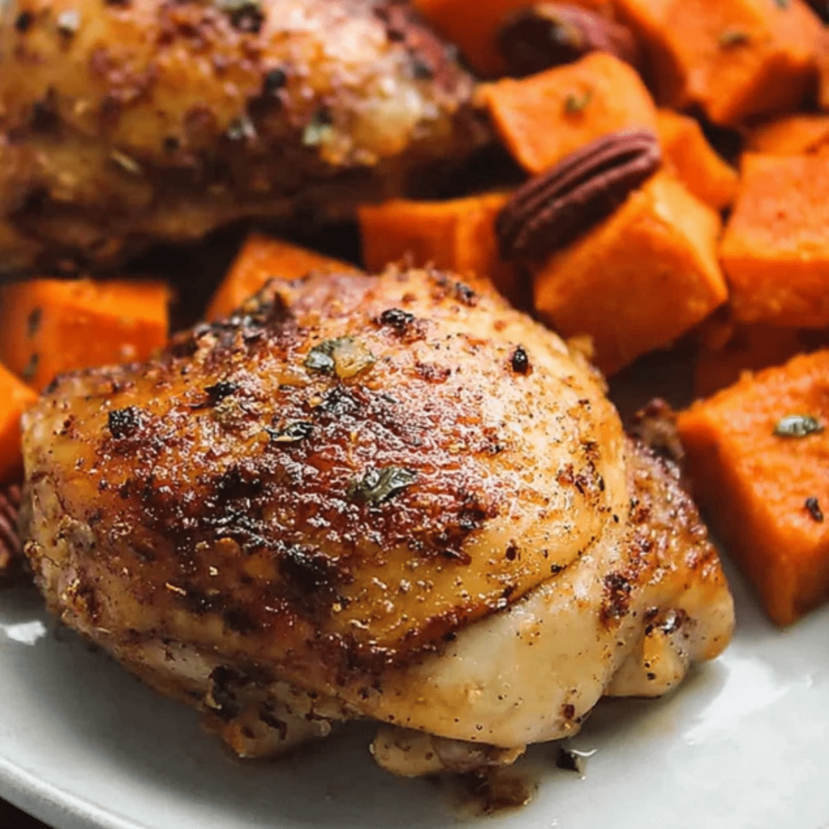 Cumin-Crusted Chicken with Roasted Sweet Potatoes