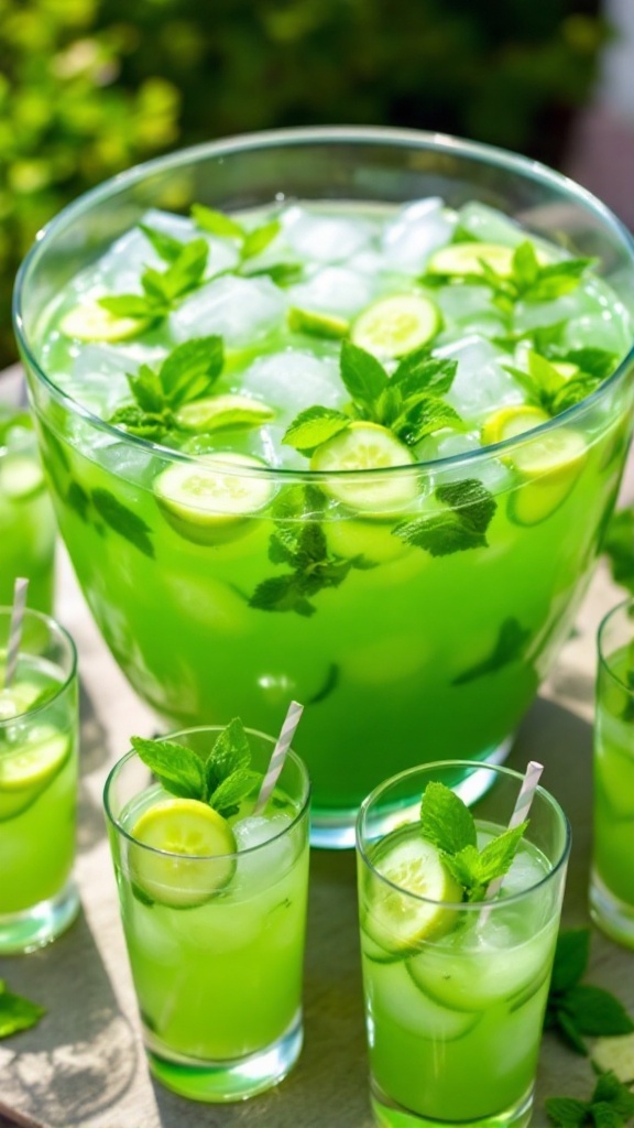 Cucumber-Mint Infused Punch