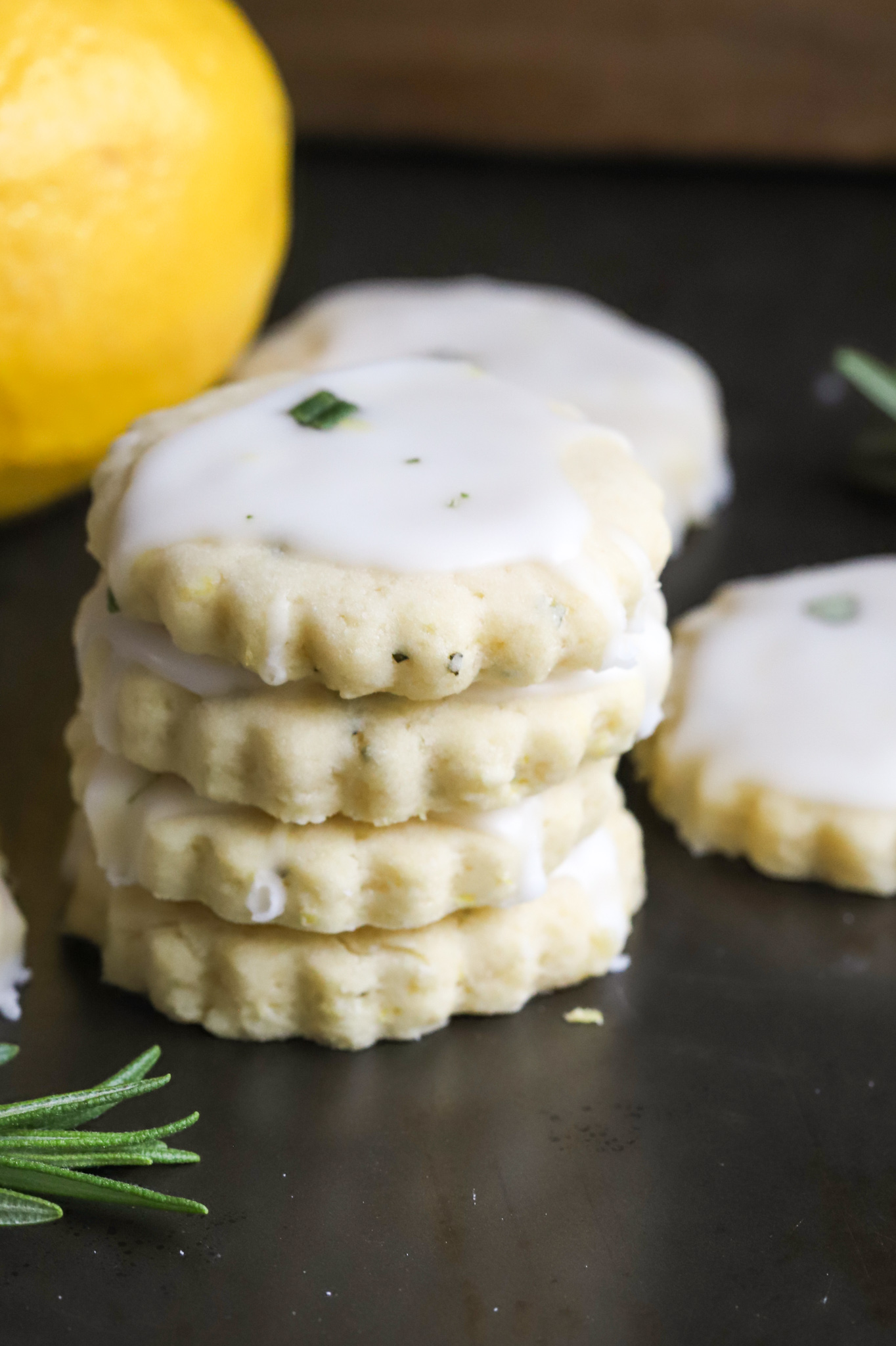 Rosewater and Lemon Shortbread Cookies