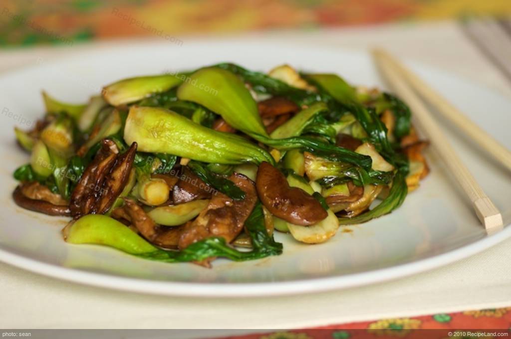 Miso-Infused Bok Choy with Sesame and Shiitake