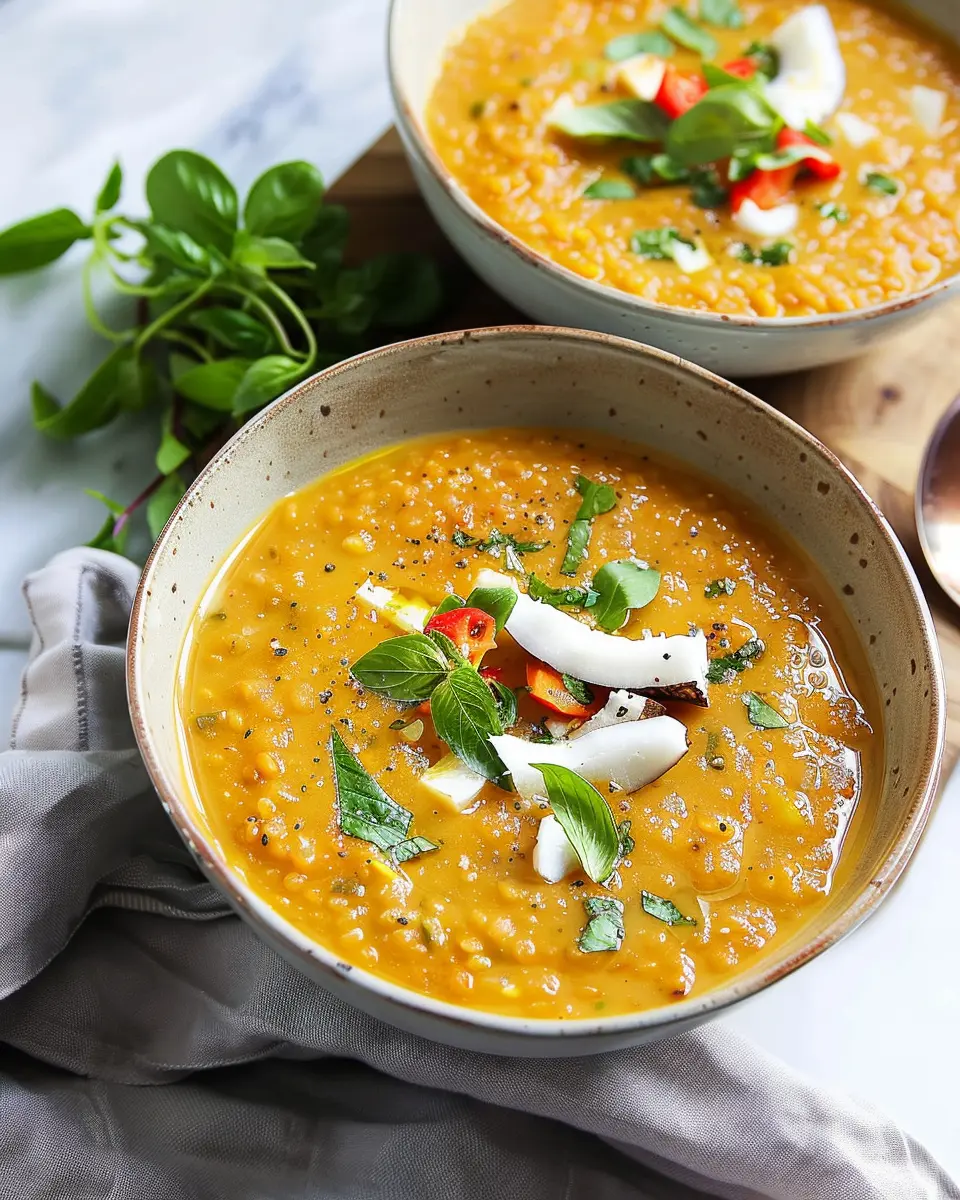 Spiced Coconut Lentil Soup