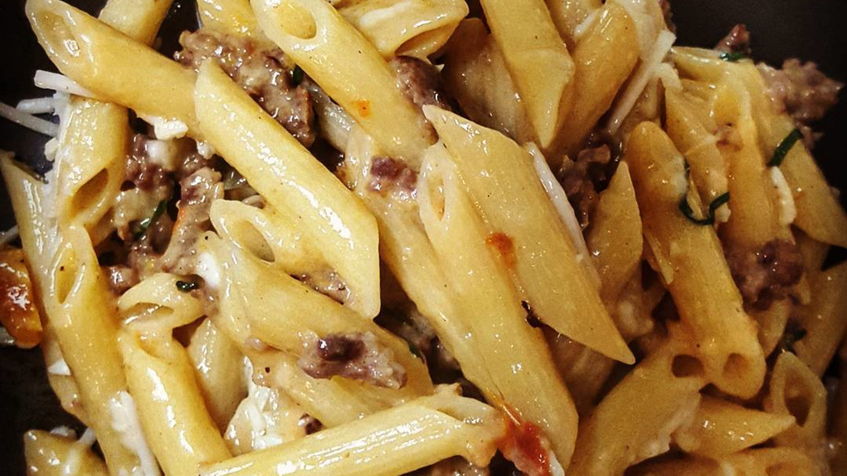 One-Pot Tomato Basil Penne with Sausage