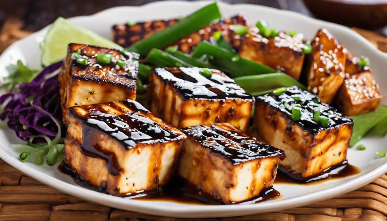 Air-Fried Tofu with Teriyaki Glaze