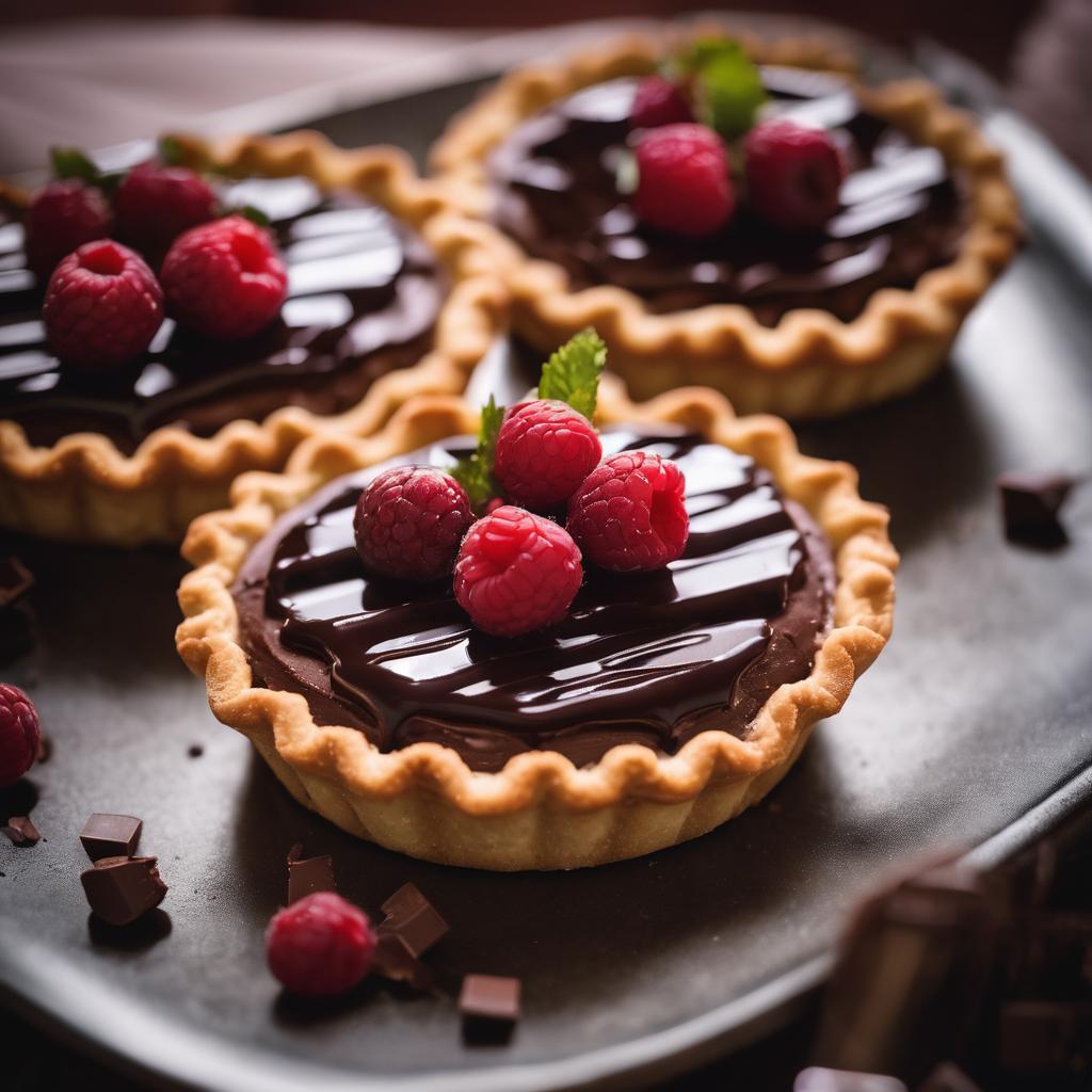 Chocolate Ganache Tartlets with Sea Salt