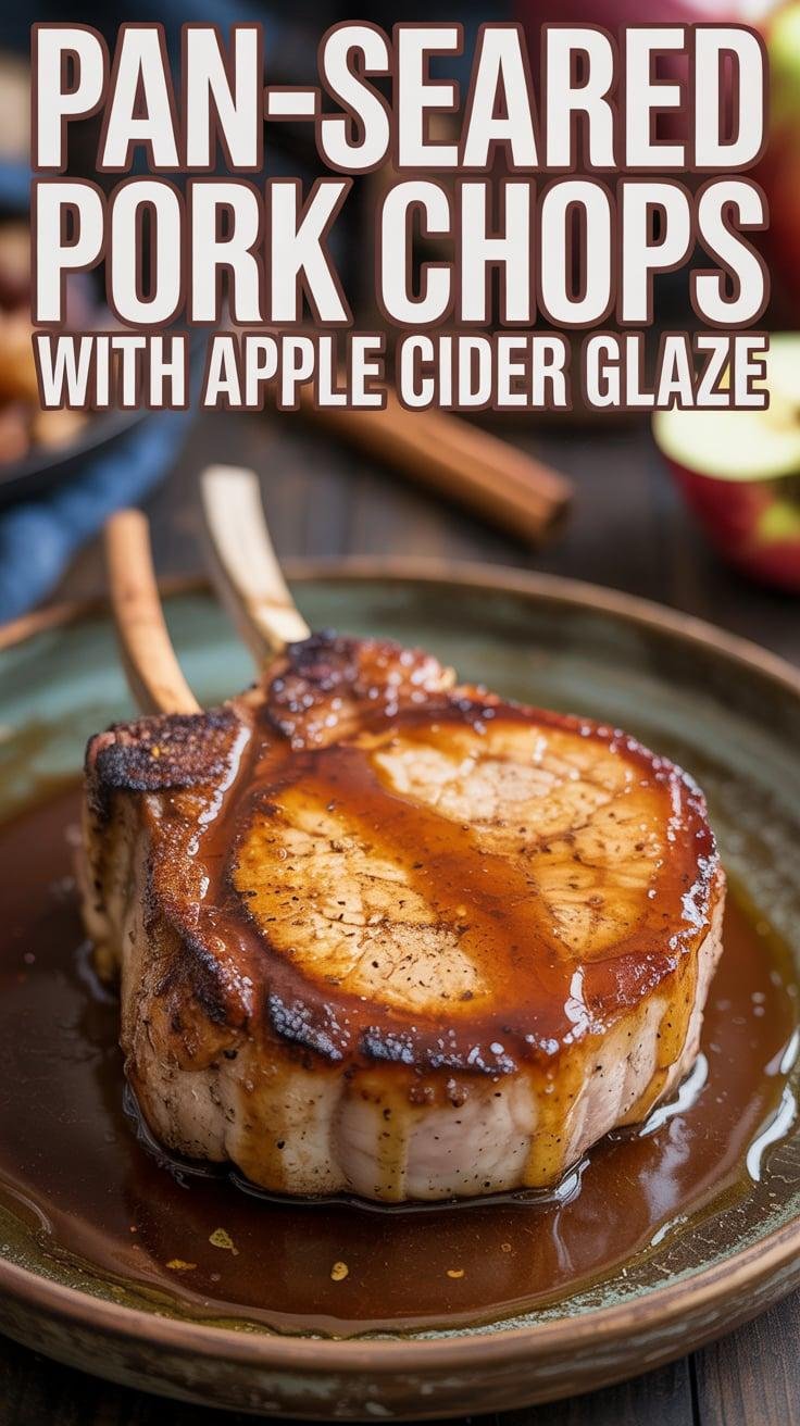 Pan-Seared Pork Chops with Apple Cinnamon Sauce