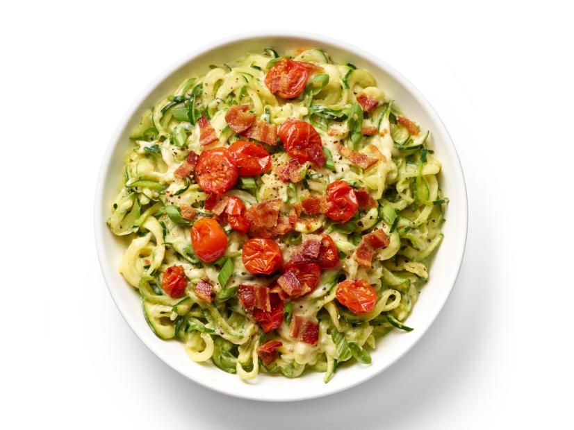 Avocado-Lime Zucchini Noodles with Crispy Bacon