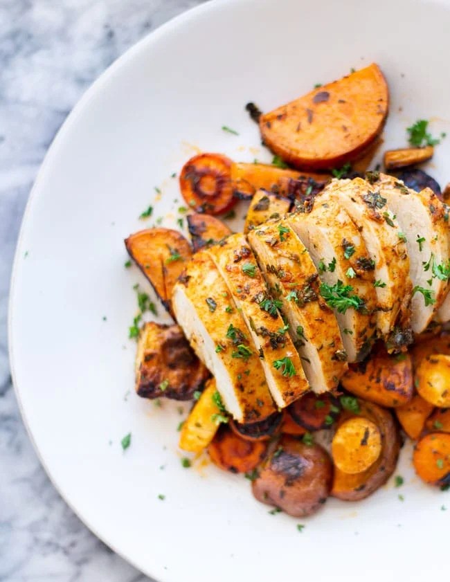 Pan-Seared Chicken with Root Vegetables