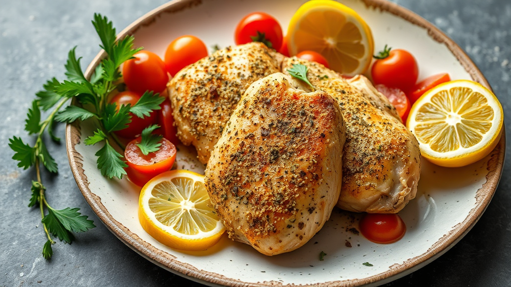 D-45 Herb-Crusted Chicken with Lemon