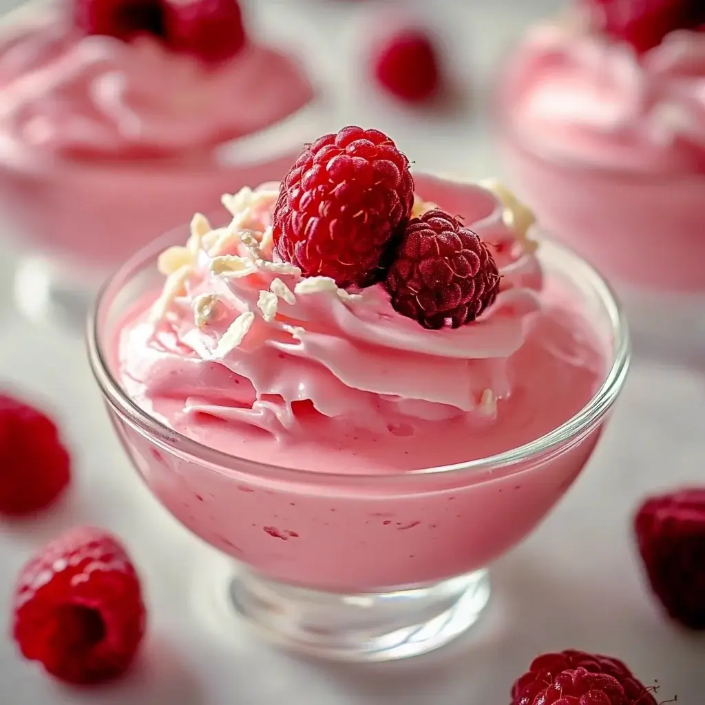 Jiggly Raspberry Mousse with Berry Swirl