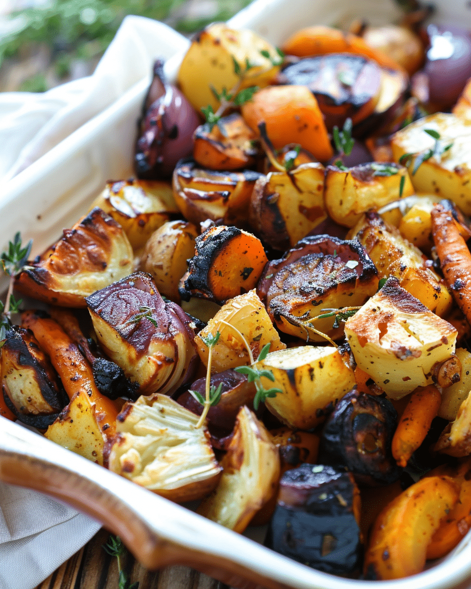 Garlic-Roasted Root Vegetables