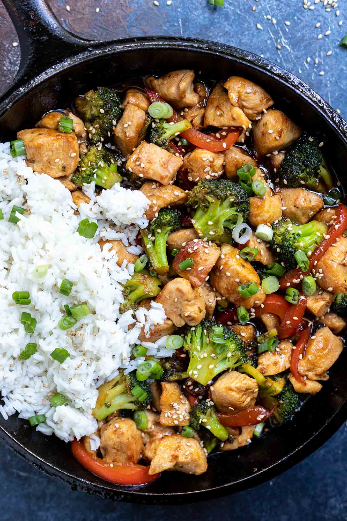 Teriyaki Chicken Stir-Fry with Broccoli and Rice