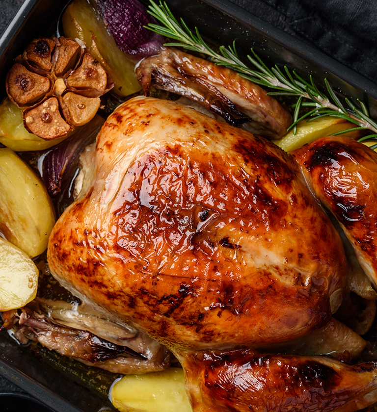 Garlic-Parsley Chicken with Roasted Root Vegetables