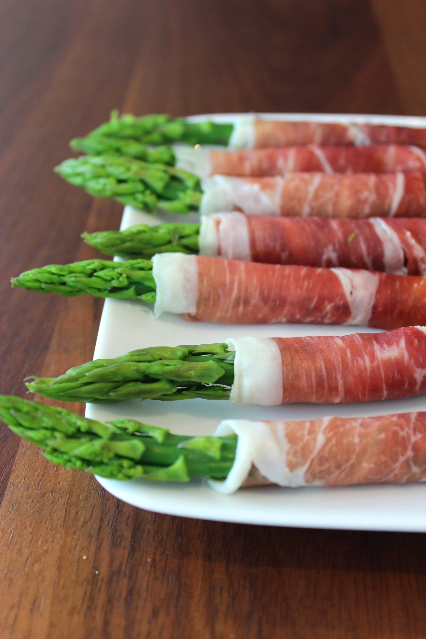 Prosciutto-Wrapped Asparagus with Aperol Glaze