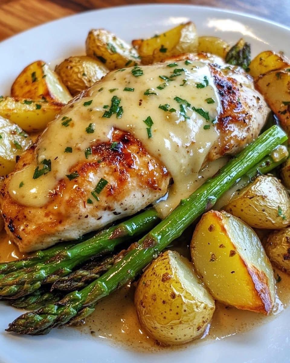 Honey-Mustard Glazed Chicken with Roasted Asparagus