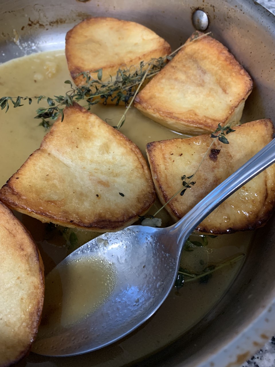 Pan-Roasted Sweet Potatoes with Thyme