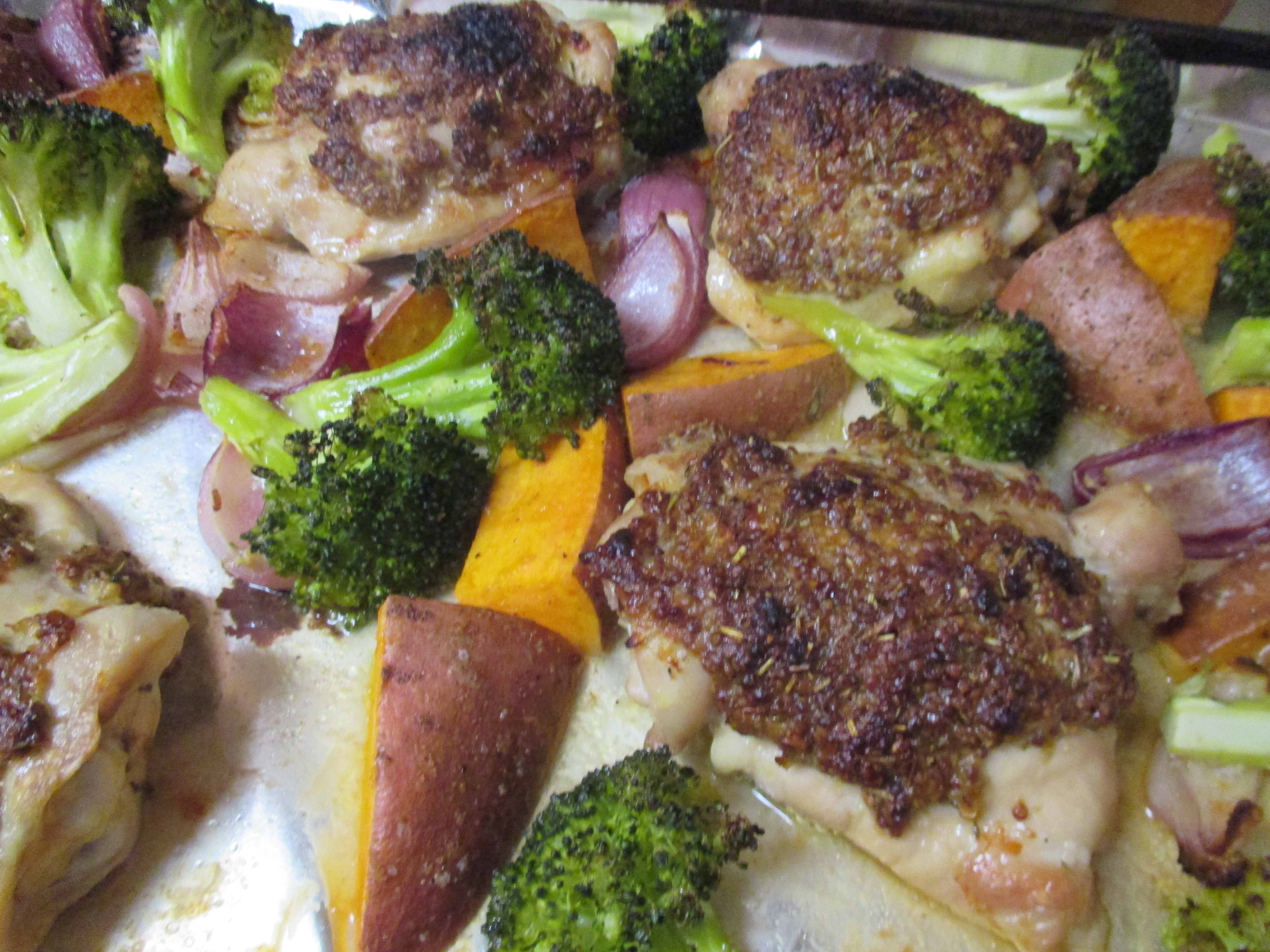 Podcast-Powered Herb Chicken Thighs