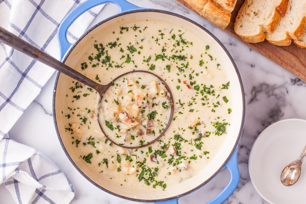 Smoked Lobster and Potato Chowder with Chives