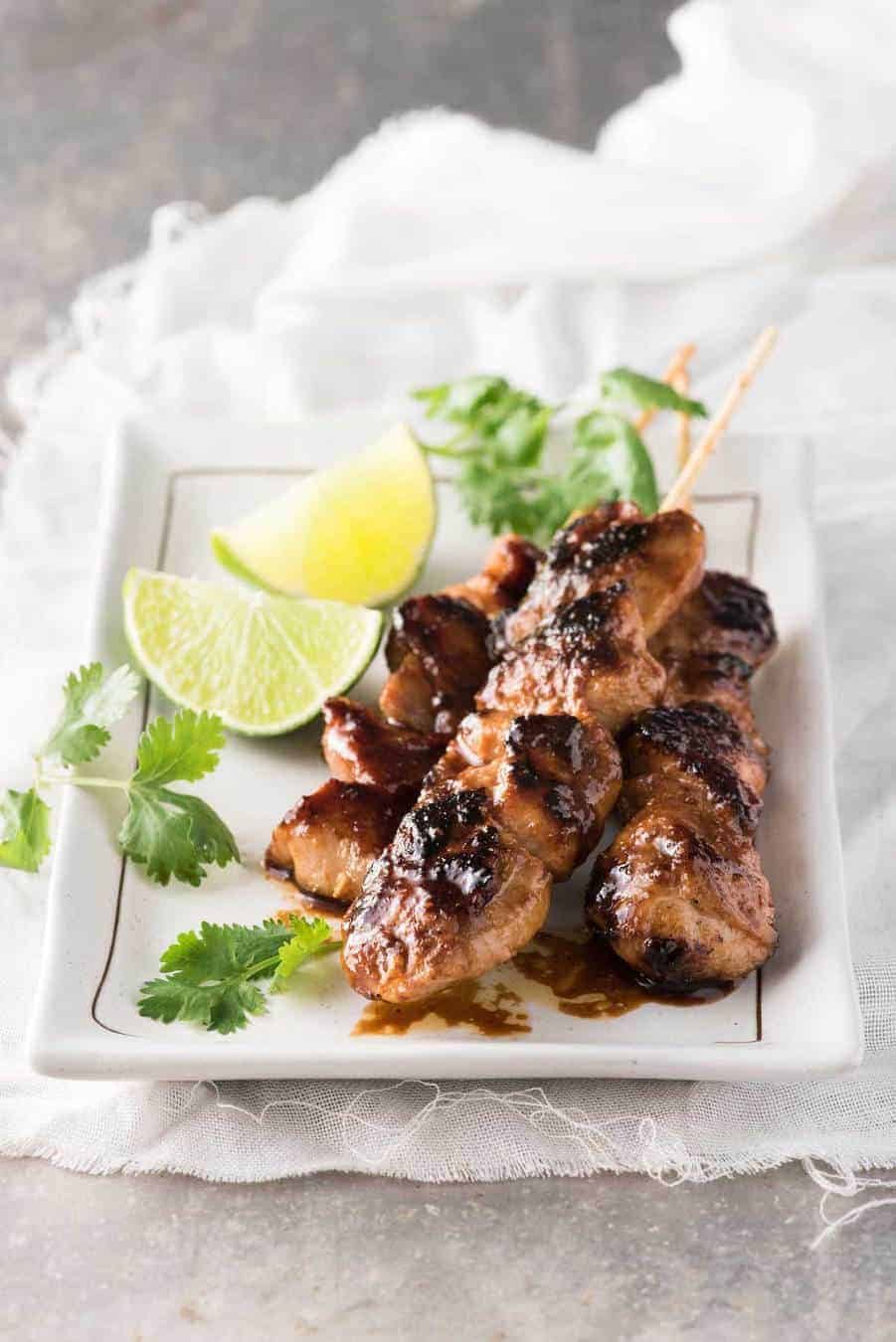 Kid-Approved Honey-Sriracha Chicken Skewers