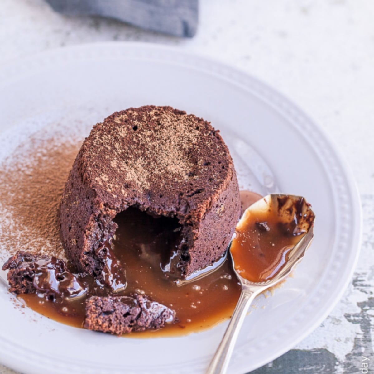Batcave Molten Chocolate Fondant with Salted Caramel