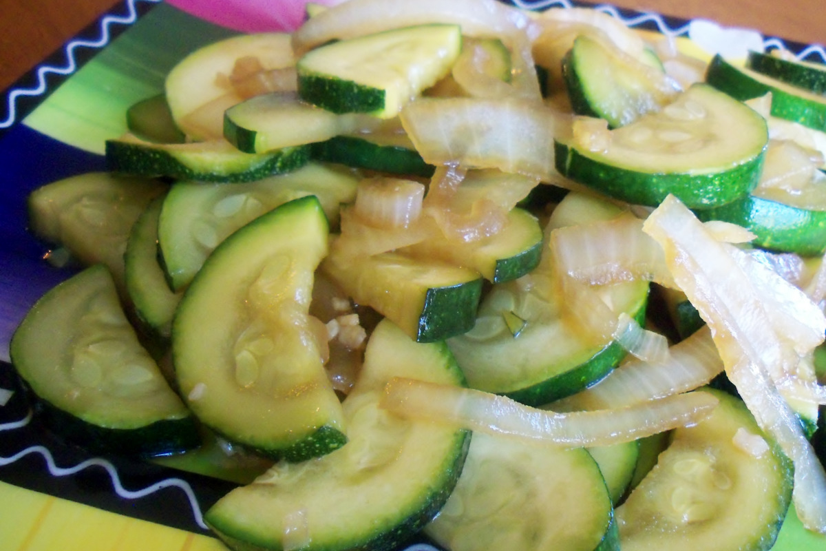 Zucchini and Avocado Stir-Fry with Ginger