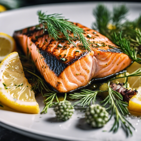 Precision-Grilled Salmon with Lemon-Dill Sauce