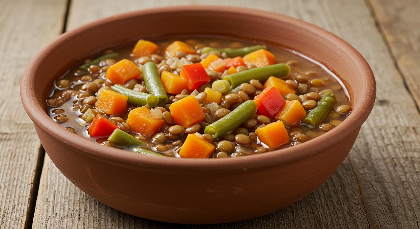One-Pot Lentil and Vegetable Pasta Soup