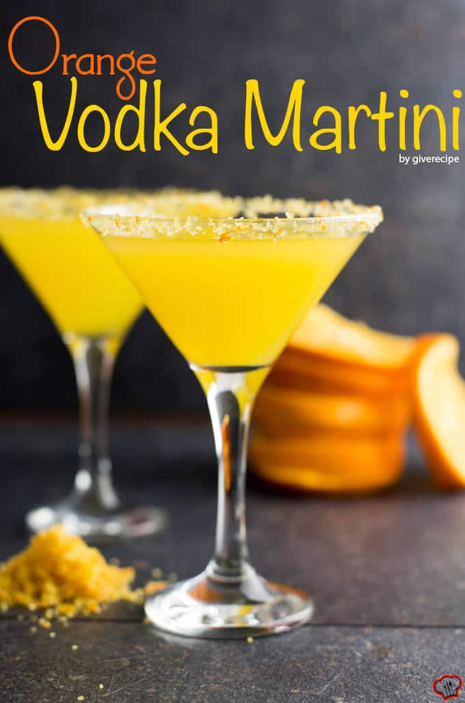 Vodka Sweet Vermouth Martini with Orange Peel