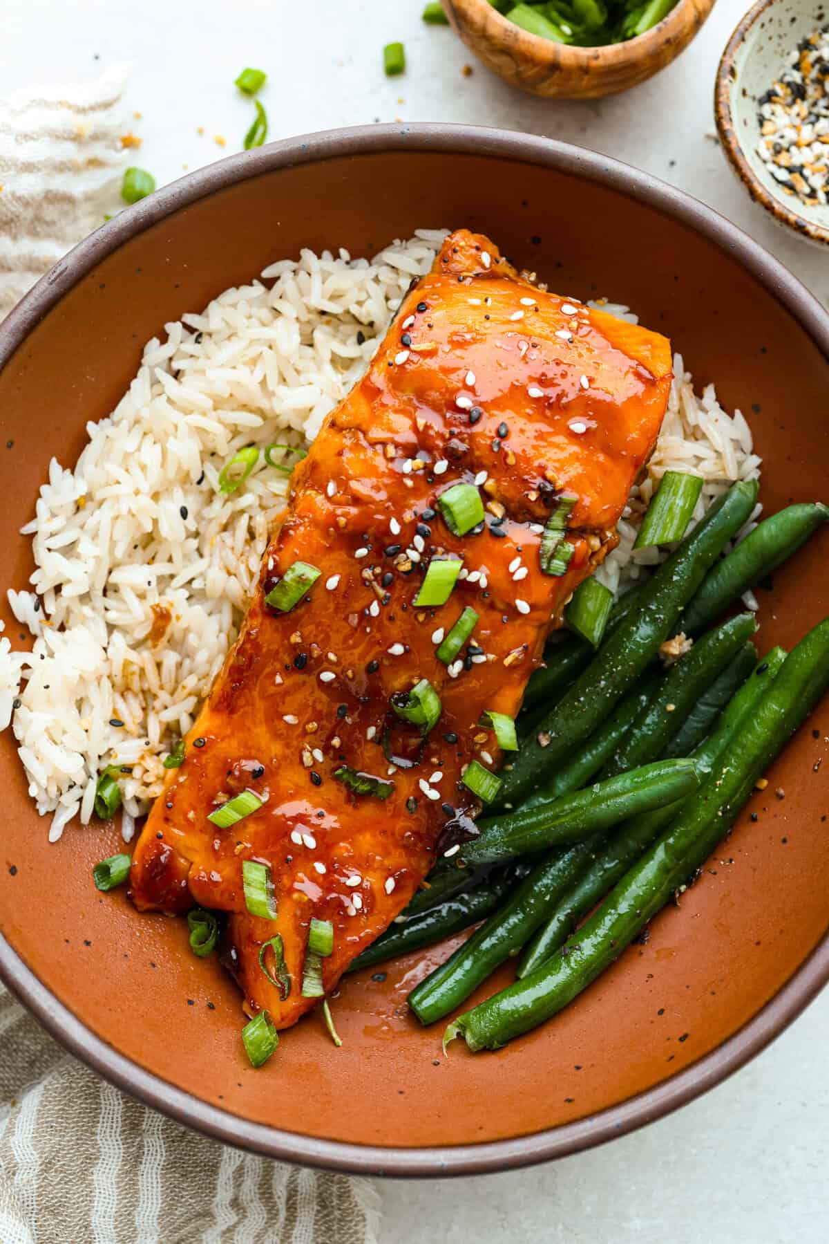 Miso-Glazed Salmon with Infused Garlic