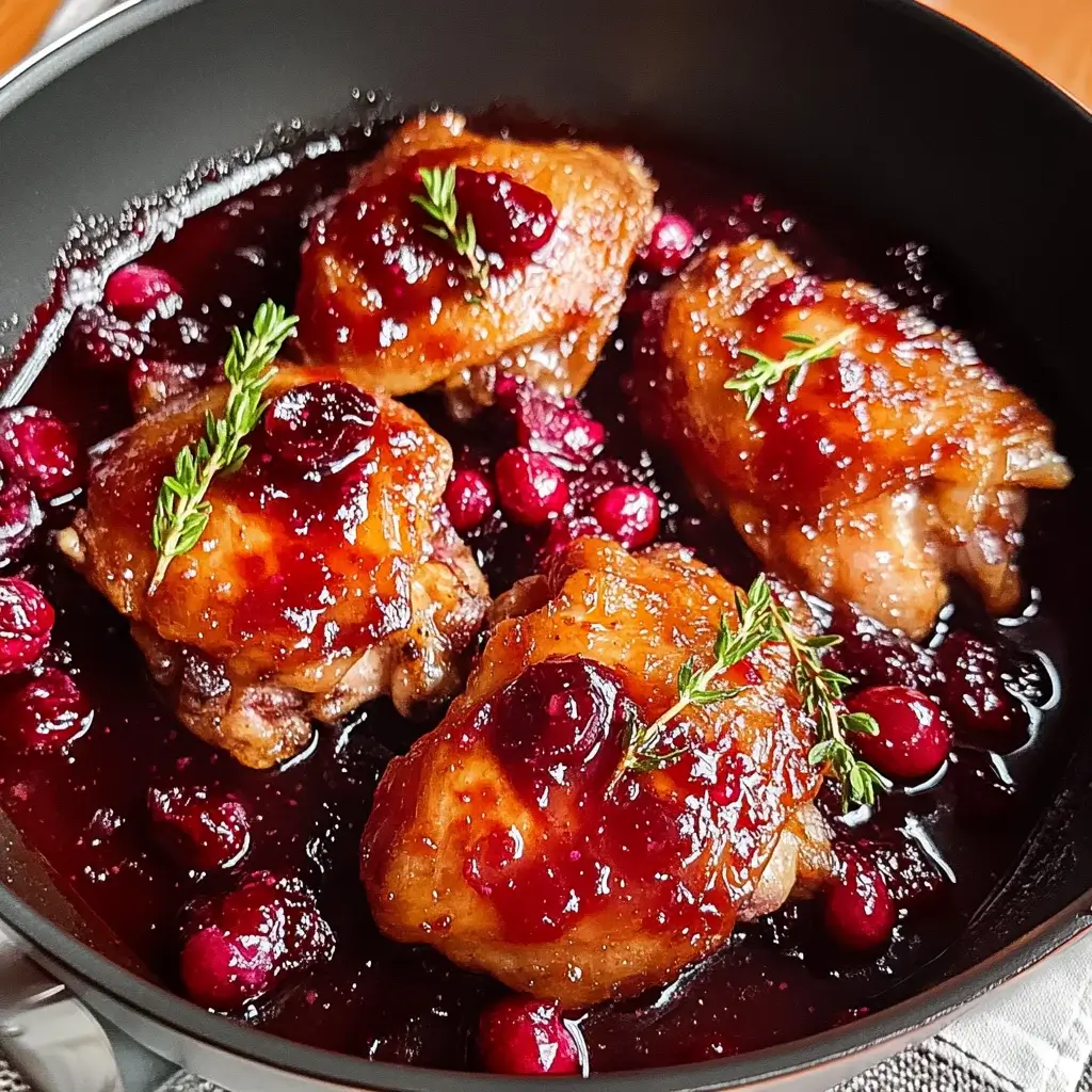 Cranberry-Glazed Chicken Thighs with Rosemary