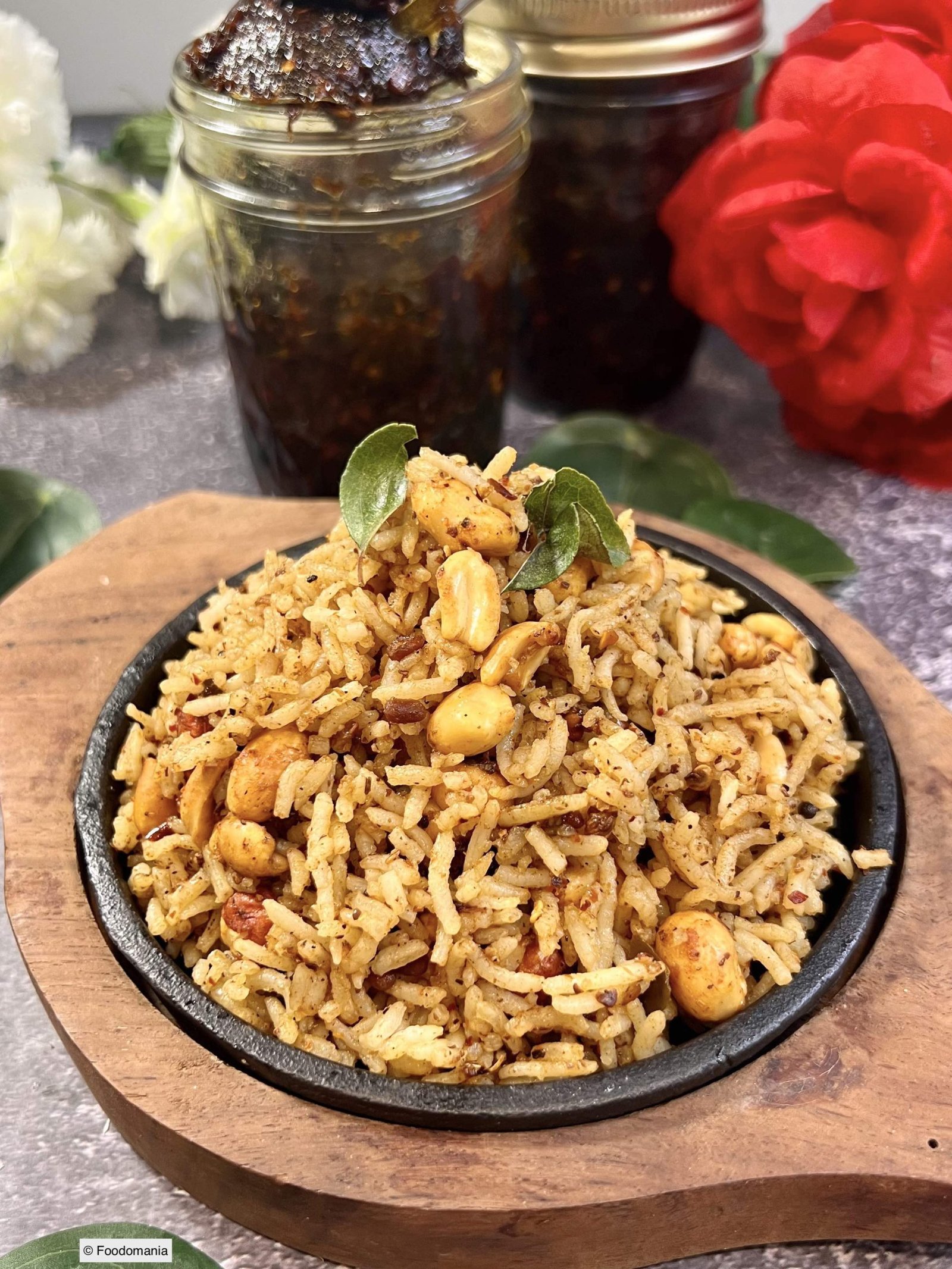 Tamarind-Plum Rice with Green Peas