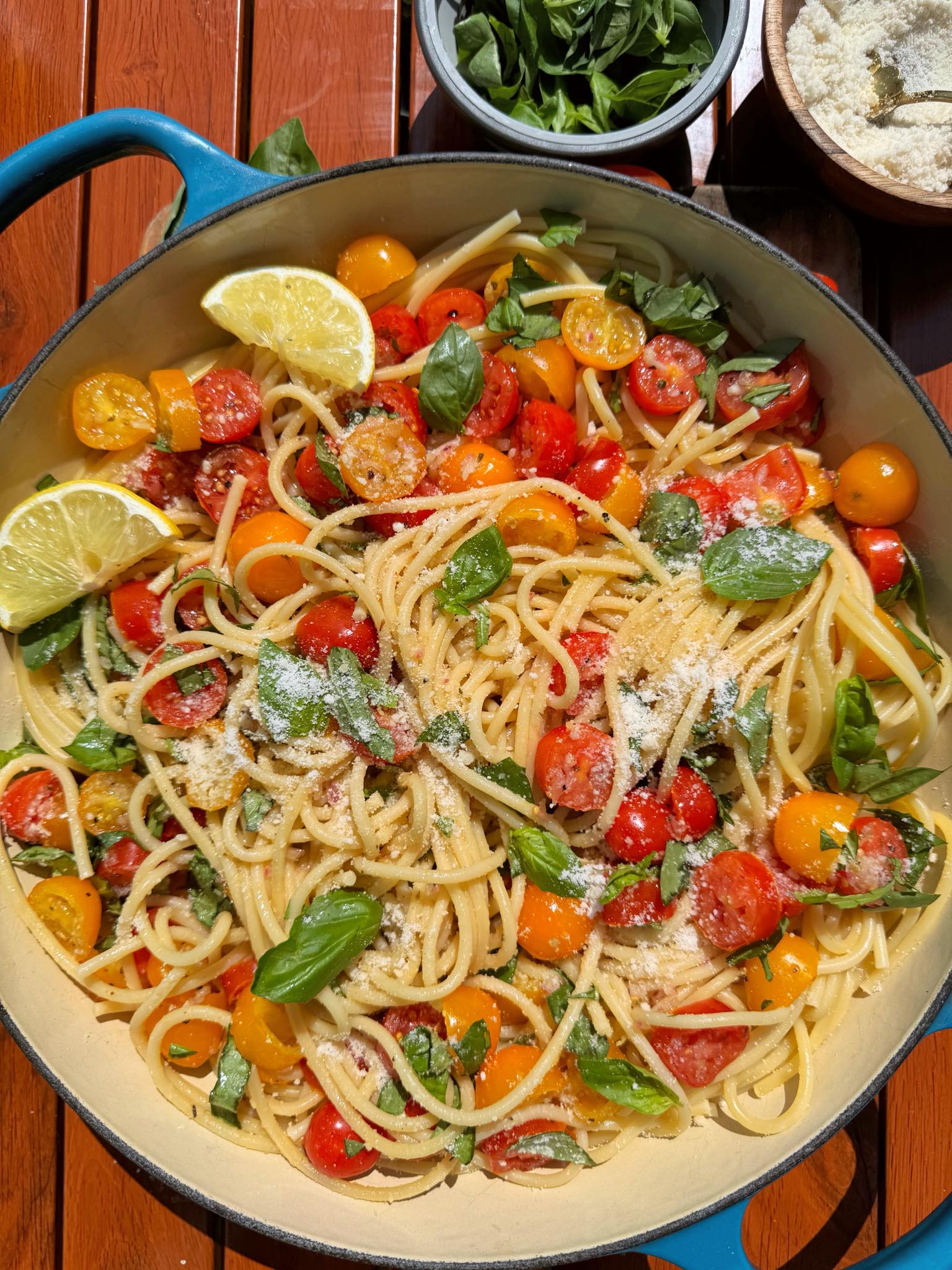 One-Pot Tomato-Basil Linguine with Cherry Tomatoes