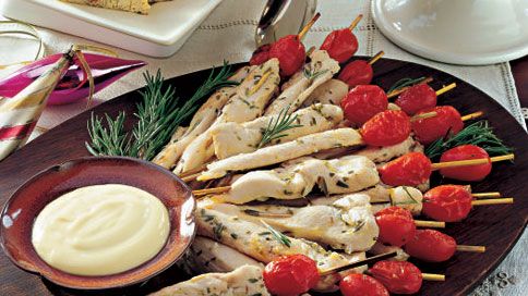 Lemon-Rosemary Chicken Skewers with Zucchini
