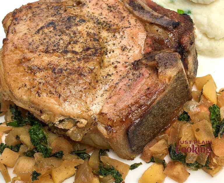 Sheet Pan Rosemary Pork Chops with Apple Slices