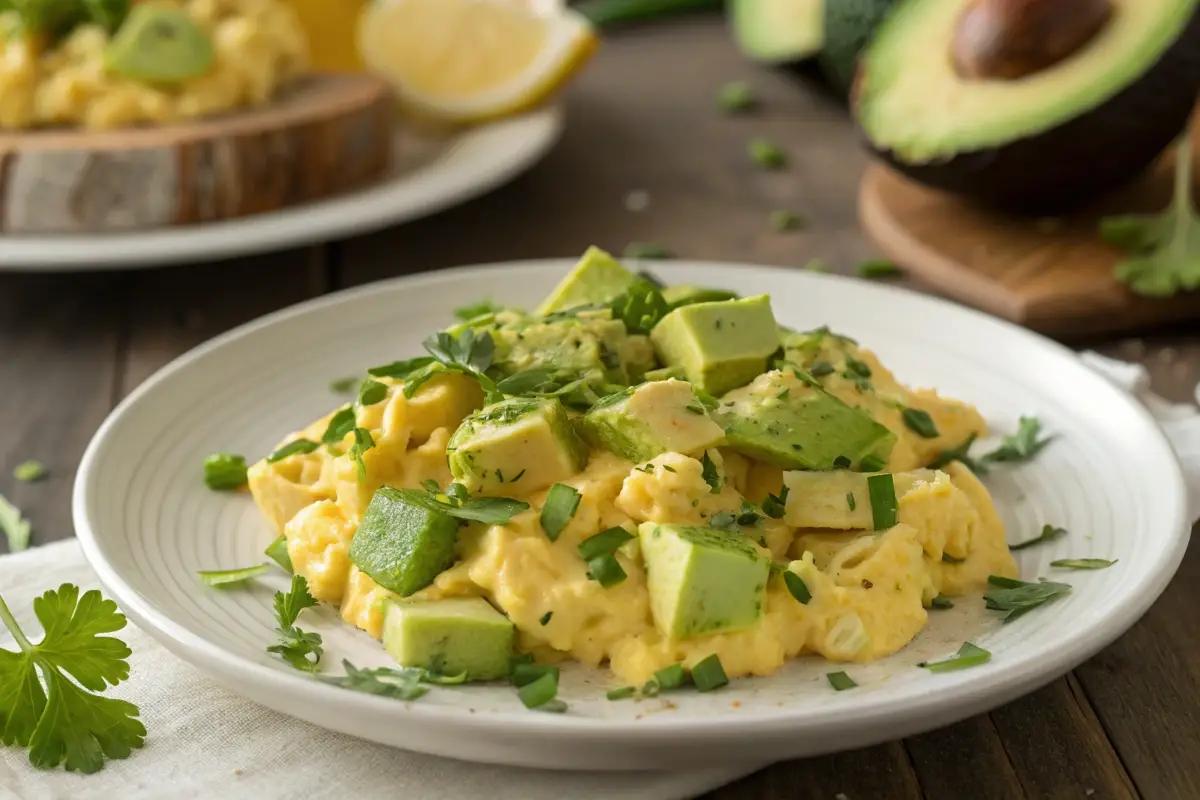 Herb-Spiked Scrambled Eggs with Avocado