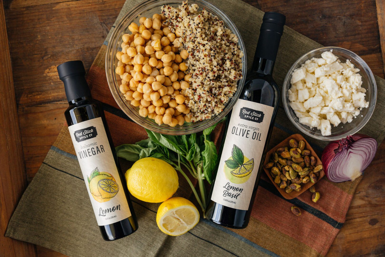 Quinoa and Farro Grain Salad with Lemon Vinaigrette