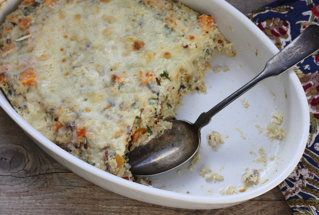 Baked Wild Rice and Butternut Squash Medley