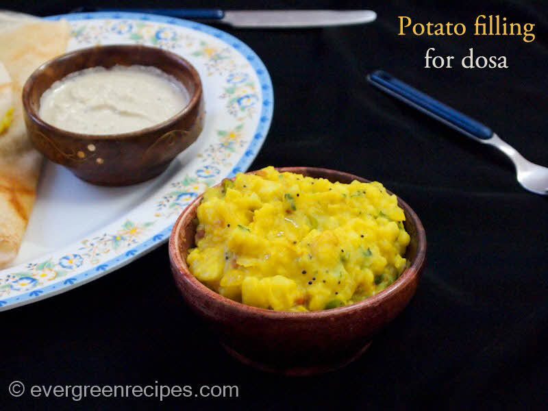 Homemade Masala Dosa with Potato Filling