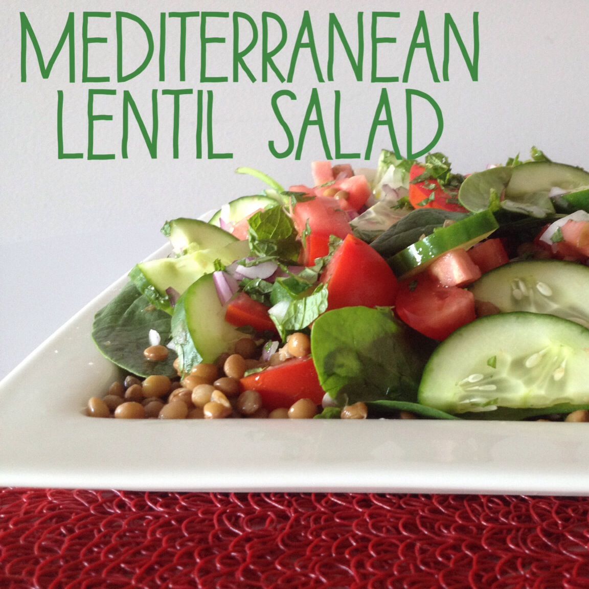 Mediterranean Lentil Salad with Lemon-Tahini Dressing