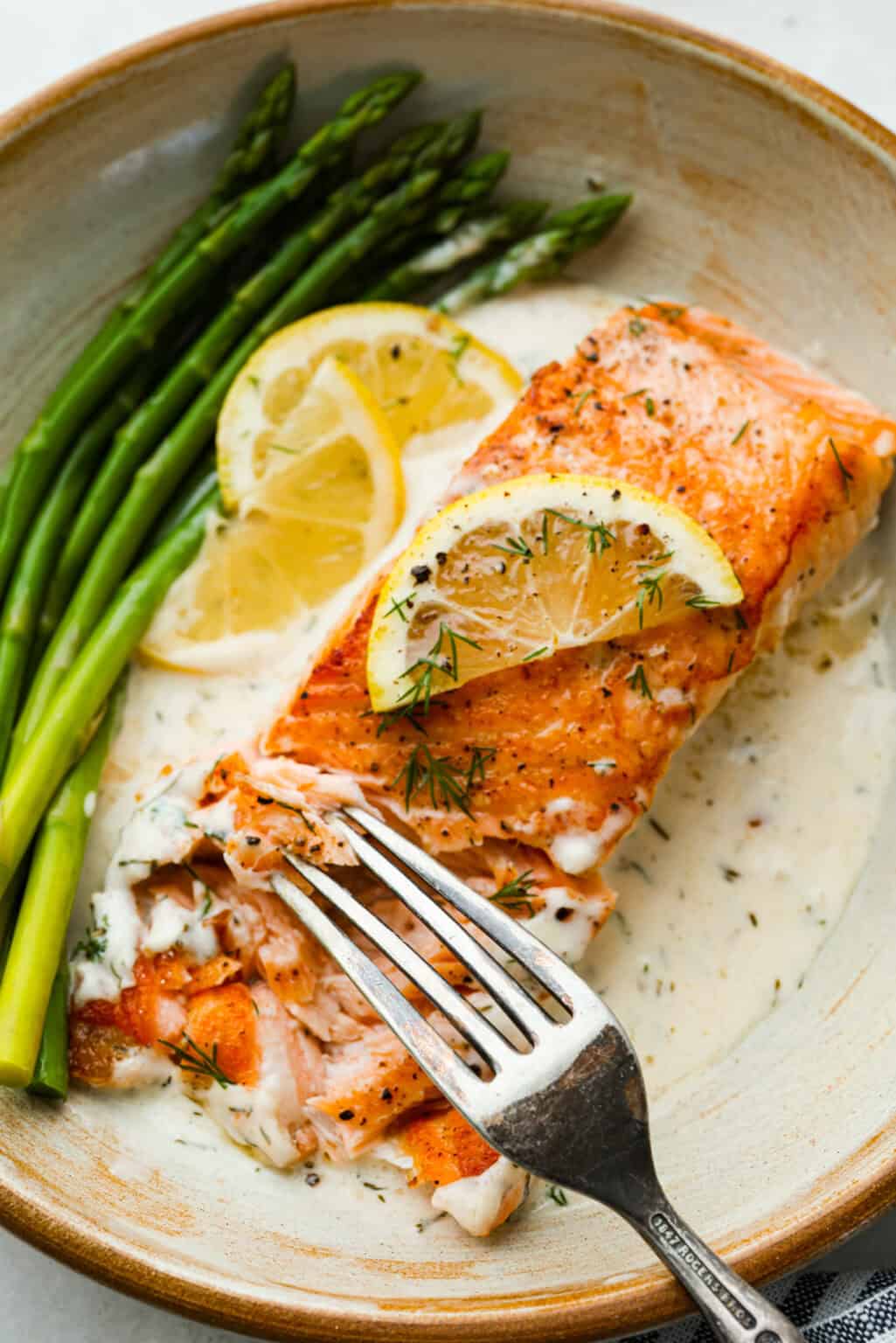 Pan-Seared Salmon with Lemon-Dill Sauce and Sautéed Swiss Chard