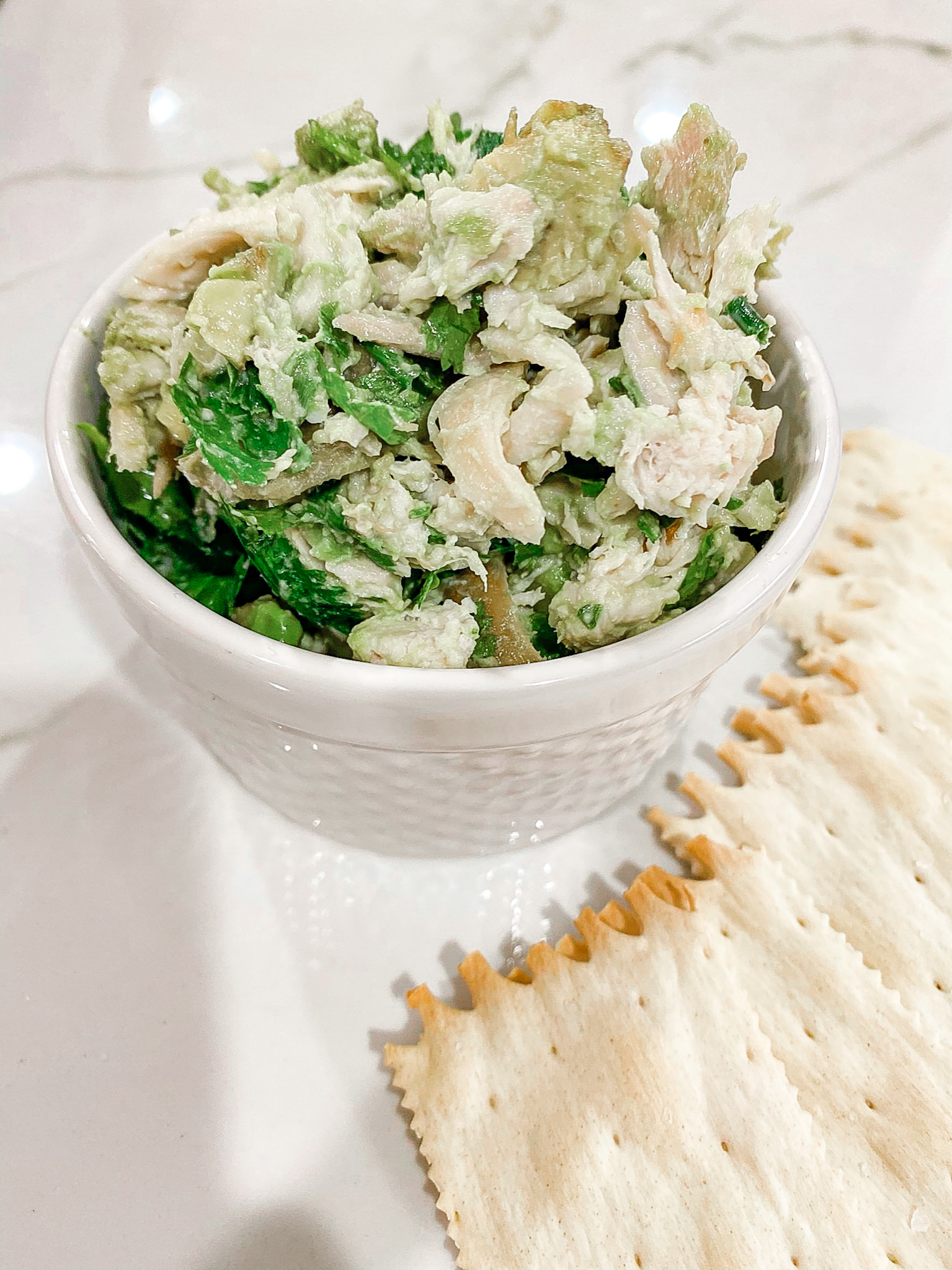 Avocado-Cilantro Chicken Salad with Lime Dressing