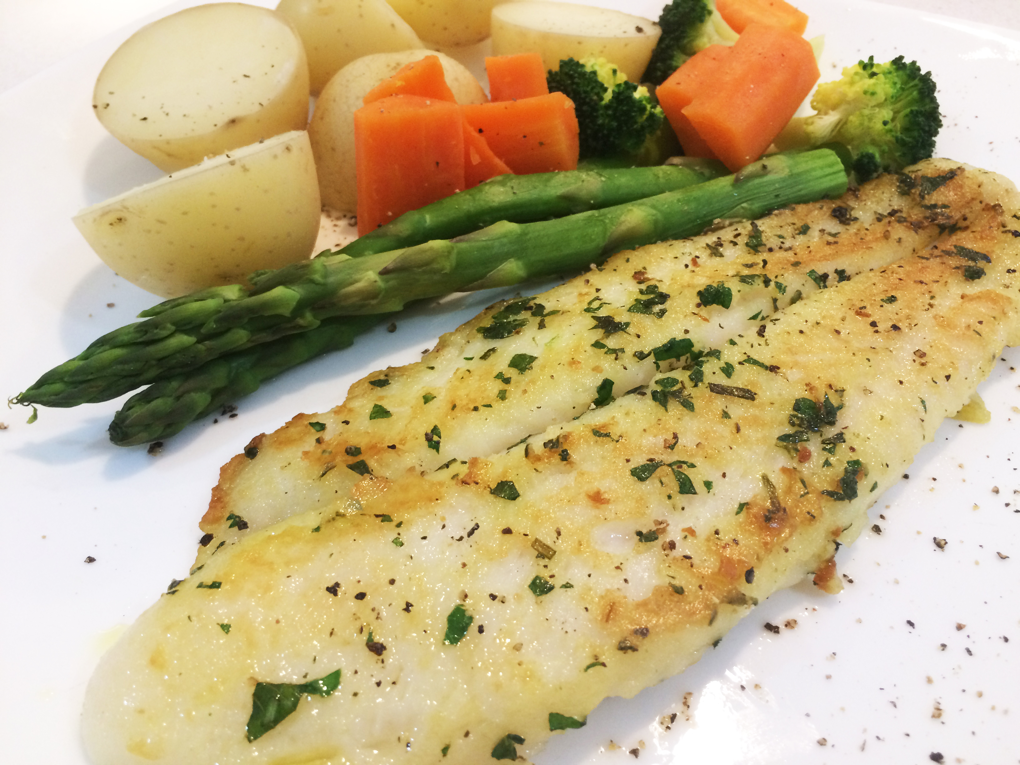 Lemon-Glazed Fish with Herb Oil