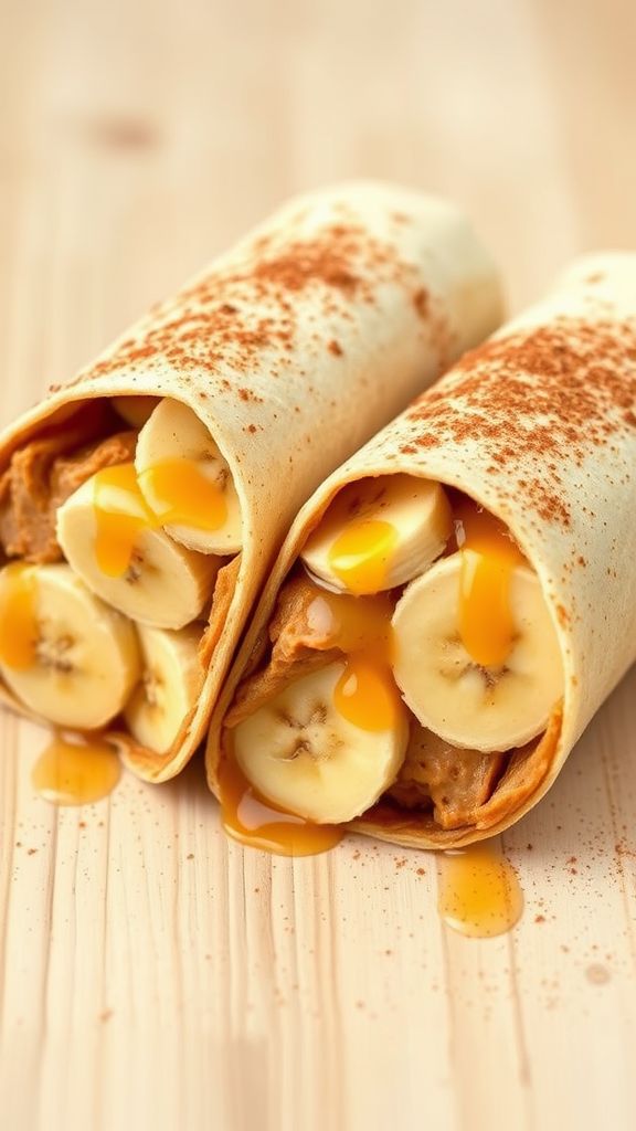 Whole Wheat Banana and Peanut Butter Wrap