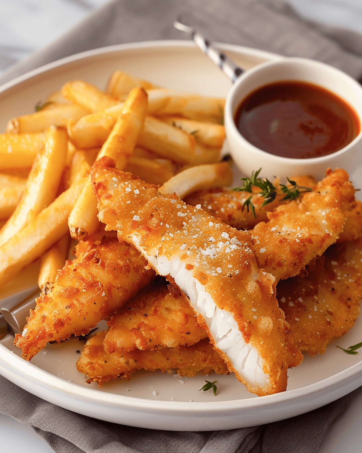 Crispy Beer-Battered Cod with Hand-Cut Fries
