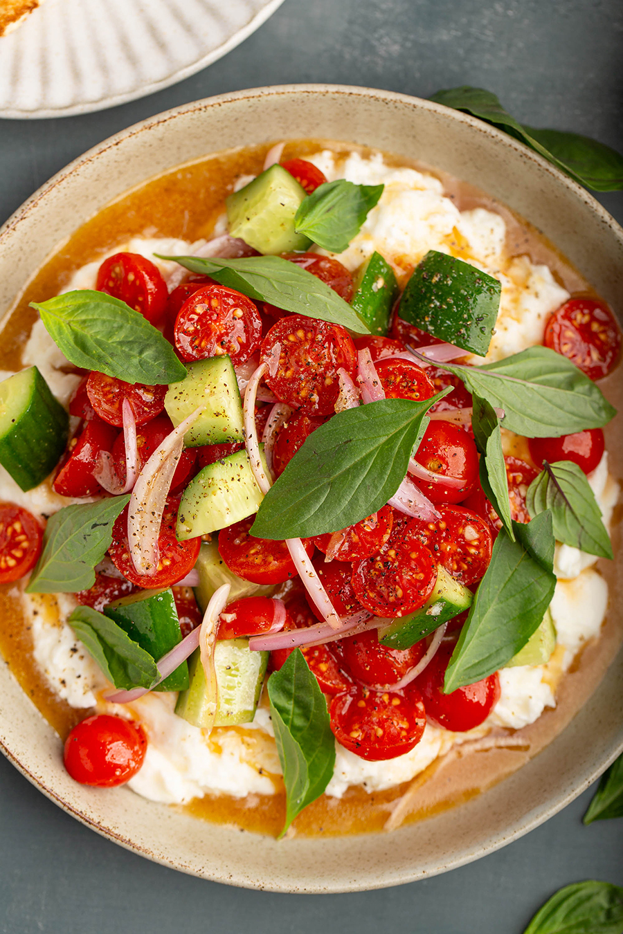 Sun-Ripened Tomato and Burrata Salad with Basil Oil
