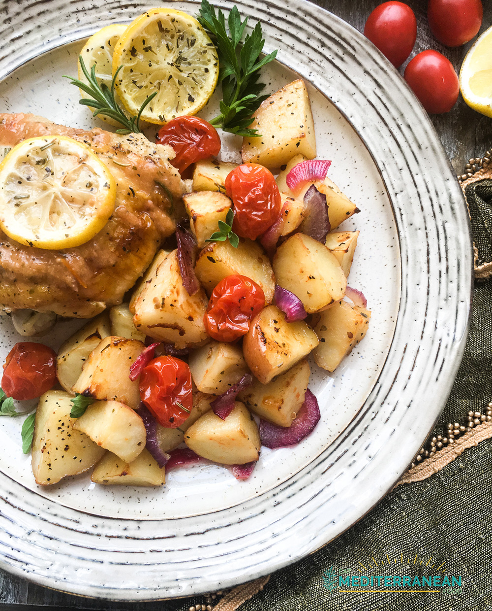 Pan-Seared Chicken Thighs with Roasted Lemon-Dill Vegetables
