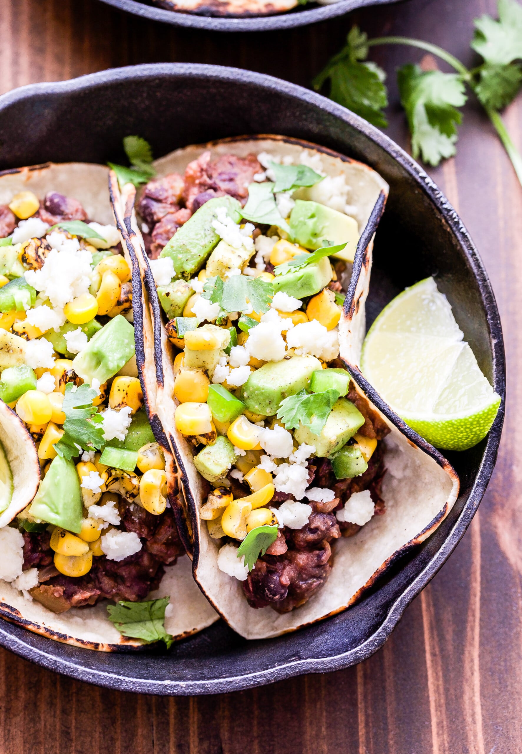 Pan-Seared Black Bean Tacos with Avocado Salsa