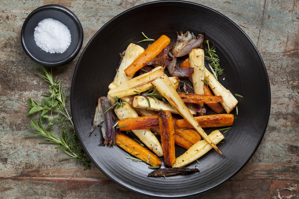 Oven-Roasted Root Vegetables with Maple Glaze