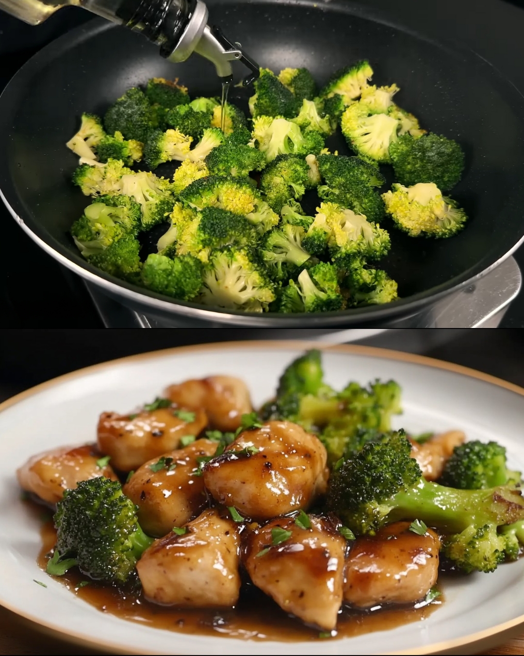 Stir-Fried Chicken with Broccoli and Snow Peas in Ginger Garlic Sauce