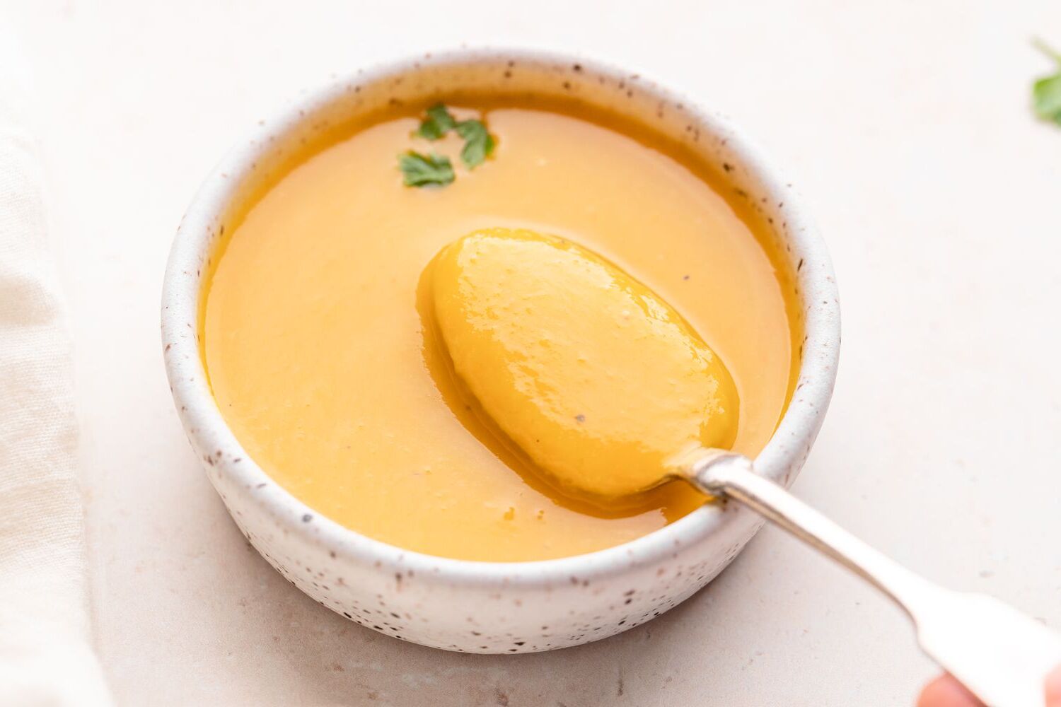 Spinach-Infused Butternut Squash Soup with Hidden Lemon Zest